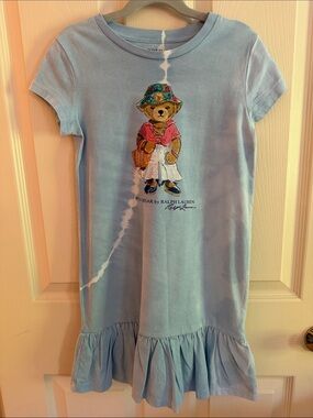 Polo by Ralph Lauren Cream Knit Tee Label Graphic